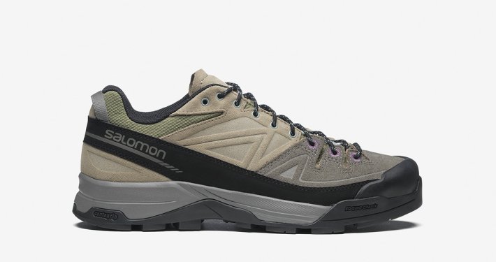 The Broken Arm x Salomon X-ALP Leather L47431300 i pewter/vintage khaki/black farvekombination.