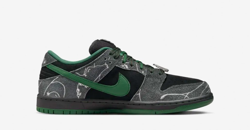 Nu releaser There x Nike SB Dunk Low Pro HF7743-001.