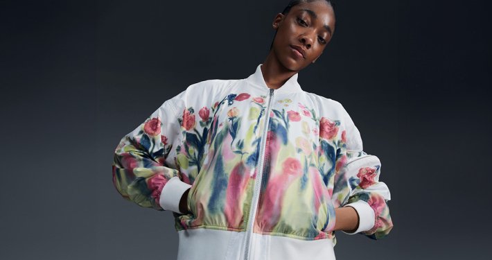 Nike Women Artist Collection Fall '24 med floral designs.