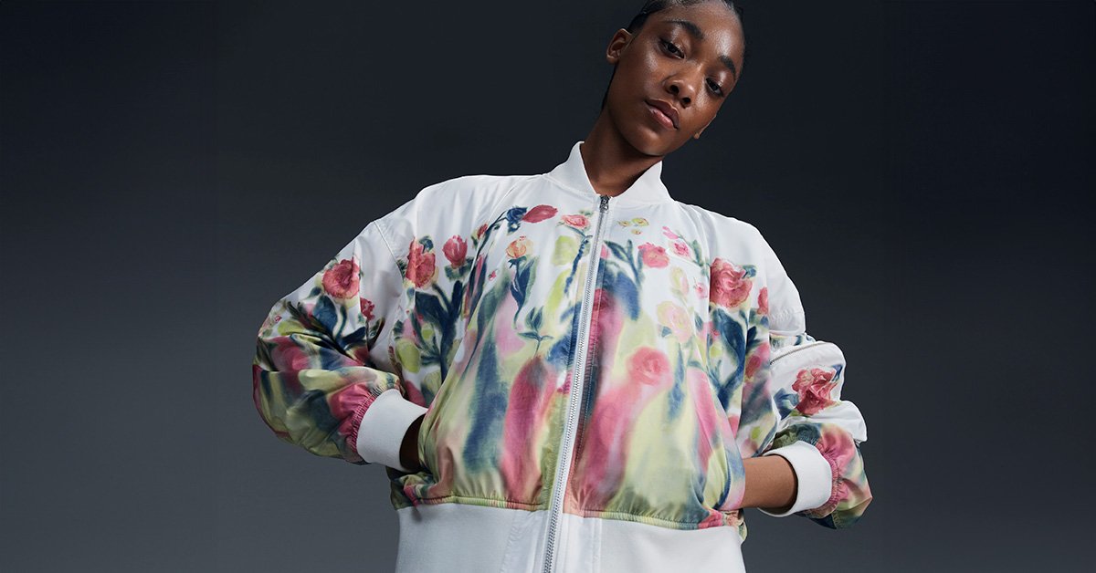 Nike Women Artist Collection Fall '24 med floral designs.