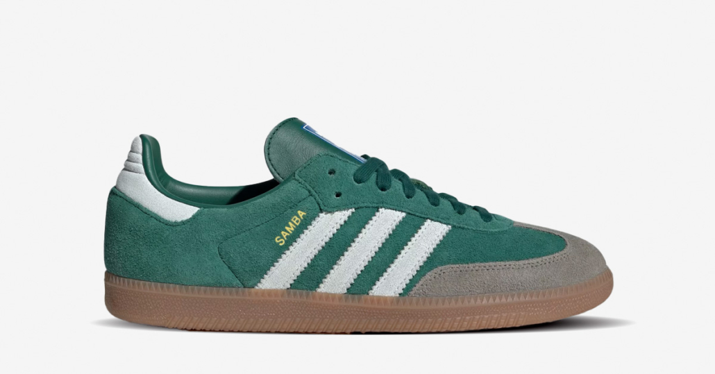 Grønne og hvide Adidas Samba ID2054